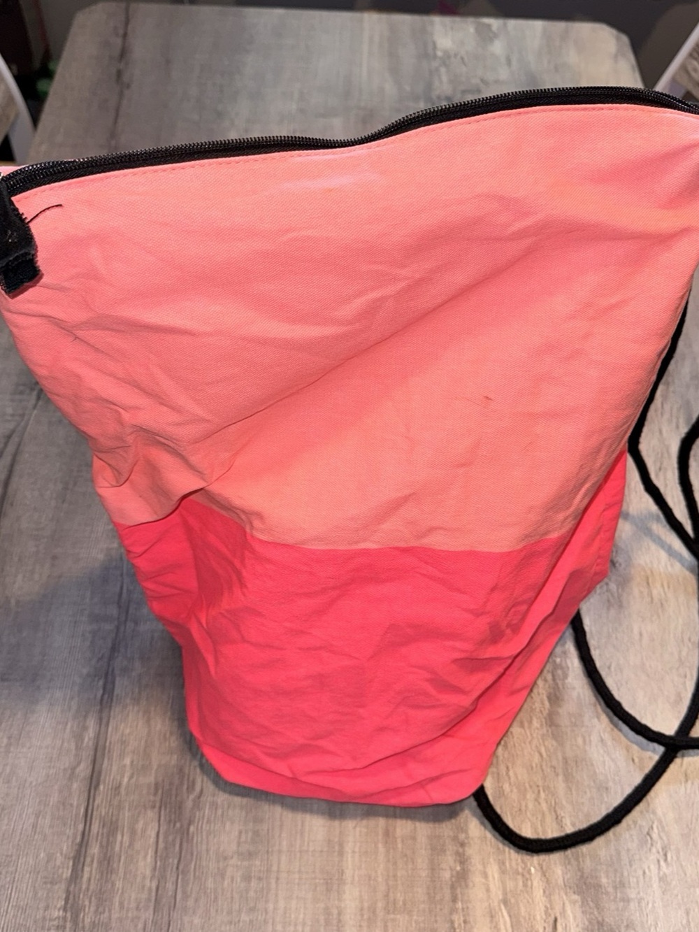 Victoria's Secret PINK Colorblock Drawstring Backpack Pink & Red